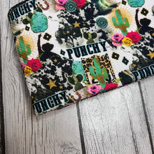 Load image into Gallery viewer, Ready To Ship Bullet knit fabric Punchy Cowboy Floral Western Animals makes great bows, head wraps,  bummies, and more.