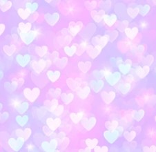 Pre-Order Magical Pastel Purple, Pink, and Lavender Shapes Valentine Hearts Bullet, DBP, Rib Knit, Cotton Lycra + other fabrics