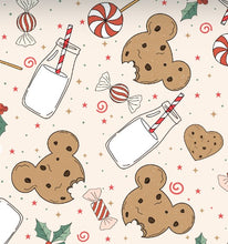 Load image into Gallery viewer, Christmas Cookies &amp; Milk Food Bundle Characters in White, Sage, Tan or Blue Bullet, DBP, Rib Knit + other fabrics