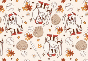 Made to Order Groovy Baseball w/Floral, Neutral, Plaid Shapes & Animal Bullet, DBP, Rib Knit + other fabrics