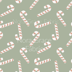 Pre-Order Pastel Christmas Candy Cane Bullet, DBP, Rib Knit, Cotton Lycra + other fabrics