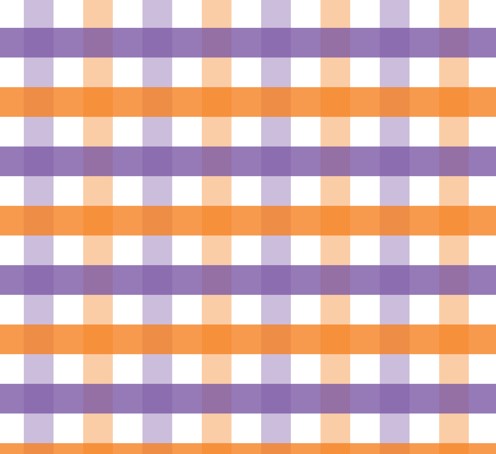 Made to Order Purple & Orange Halloween Gingham Plaid Shapes Bullet, DBP, Rib Knit + other fabrics