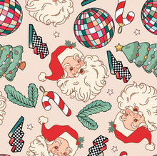 Load image into Gallery viewer, Rocking around Christmas Party with Santa Bundle in Red, White, Cream and Plaids Bullet, DBP, Rib Knit + other fabrics