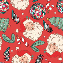 Load image into Gallery viewer, Rocking around Christmas Party with Santa Bundle in Red, White, Cream and Plaids Bullet, DBP, Rib Knit + other fabrics