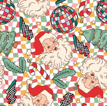 Load image into Gallery viewer, Rocking around Christmas Party with Santa Bundle in Red, White, Cream and Plaids Bullet, DBP, Rib Knit + other fabrics