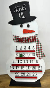 Christmas Countdown Signs-DIY Snowman, Christmas Tree, Hot Coco