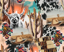 Load image into Gallery viewer, Ready to Ship Velvet Western Vibes Animals makes great bows, head wraps, bummies, and more.