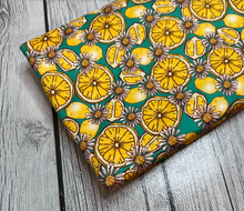 Load image into Gallery viewer, Ready to Ship DBP Vintage Green Lemons makes great bows, head wraps, bummies