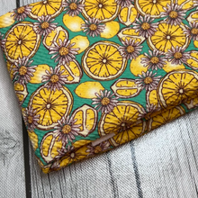Load image into Gallery viewer, Ready to Ship Bullet Vintage Green Lemons Food makes great bows, head wraps, bummies