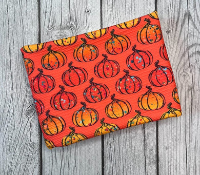 Ready to Ship Bullet Orange w/faux Glitter Specs Pumpkin Fall Food makes great bows, head wraps, bummies, and more.
