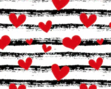 Load image into Gallery viewer, Ready to Ship DBP Distressed Striped Red Hearts Valentine Shapes makes great bows, head wraps, bummies, and more.