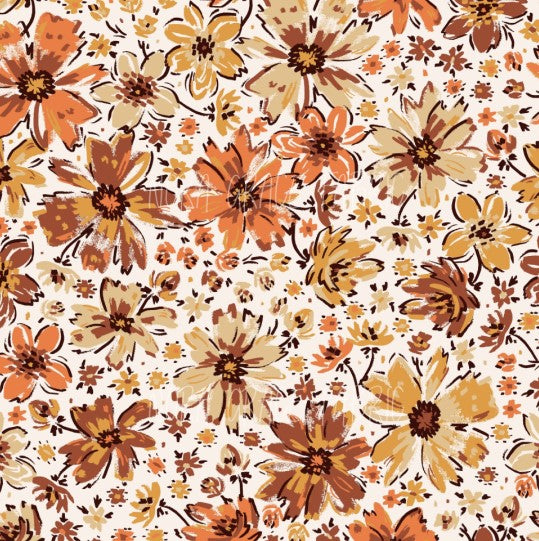 Pre-Order Boho Fall Floral Bullet, DBP, Rib Knit, Cotton Lycra + other –  Nora Grace's Fabric