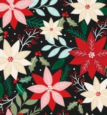 Pre-Order Christmas Poinsettia Bullet, DBP, Rib Knit, Cotton Lycra + other fabrics