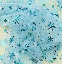 Load image into Gallery viewer, Ready to Ship Tulle Snowflake Design in Baby Pink, Red, White and Blue makes great bows, head wraps, bummies, and more.
