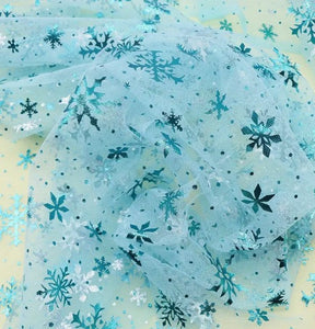 Ready to Ship Tulle Snowflake Design in Baby Pink, Red, White and Blue makes great bows, head wraps, bummies, and more.