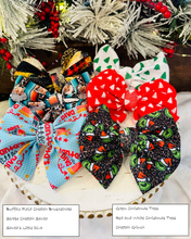 Load image into Gallery viewer, Christmas Knotted Headbands &amp; Matching Bow on Nylon Sets
