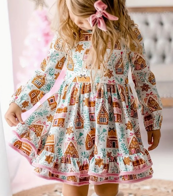 Gingerbread Ruffle Dress