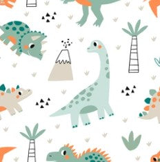 Pre-Order Baby Boy Doodle Dinosaurs  Animal Bullet, DBP, Rib Knit, Cotton Lycra + other fabrics