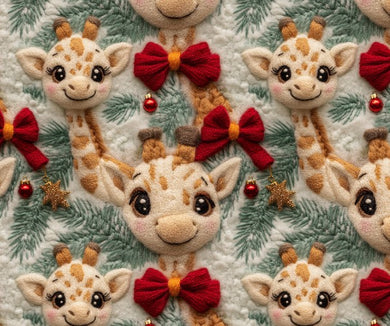 Sweetest Christmas Giraffe Animal Bullet, DBP, Rib Knit + other fabrics