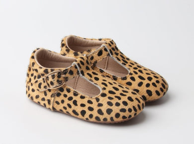 Leopard Print T-Bars Shoes