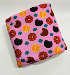 Ready to Ship Bullet fabric Girl Scout Cookies Food Girl Prints makes great bows, head wraps, bummies, and more.