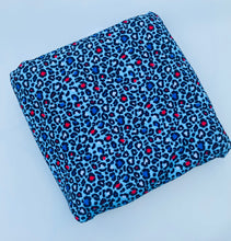 Load image into Gallery viewer, Ready to Ship Bullet Light Blue Fourth of July Cheetah Animals makes great bows, head wraps, bummies, and more.