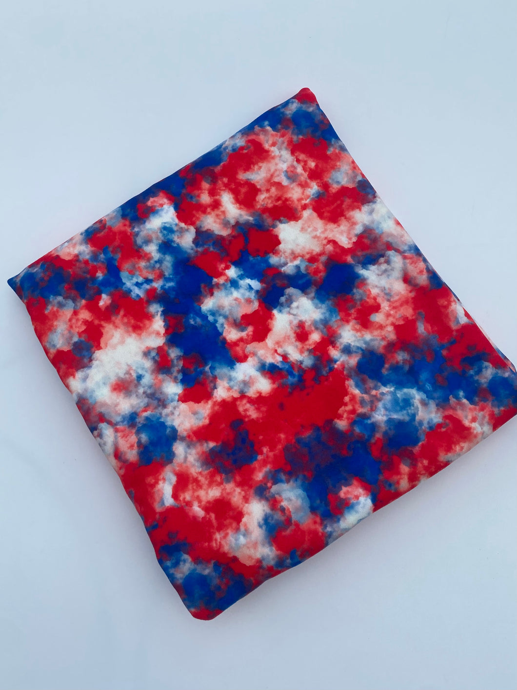 Pre-Order Bullet, DBP, Velvet and Rib Knit fabric Fourth of July Patriotic Smoky Paint Splat makes great bows, head wraps, bummies, and more.