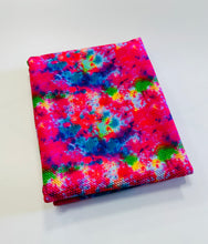 Load image into Gallery viewer, Ready to Ship Bullet Hot Pink and Teal Tie-Dye Paint Splat makes great bows, head wraps, bummies, and more.