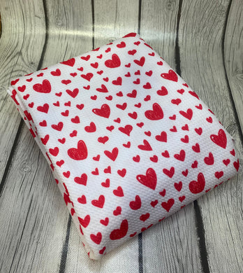Ready to Ship Bullet Doodle Red Hearts Valentine Shapes makes great bows, head wraps, bummies, and more.