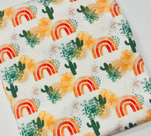 Load image into Gallery viewer, Pre-Order Boho Floral Rainbow Cactus Seasons Bullet, DBP, Rib Knit, Cotton Lycra + other fabrics