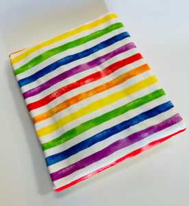 Pre-Order Distressed Rainbow Stripes Shapes Bullet, DBP, Rib Knit, Cotton Lycra + other fabrics