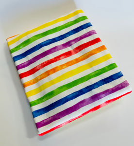 Ready to Ship DBP Fabric Distressed Rainbow Stripes Shapes makes great bows, head wraps, bummies, and more.