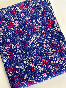 Pre-Order Purple Mini Floral Bullet, DBP, Rib Knit, Cotton Lycra + other fabrics