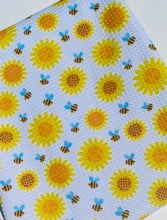 Load image into Gallery viewer, Ready to Ship Bullet Sunflower Honeybees Floral Animals makes great bows, head wraps, bummies, and more.