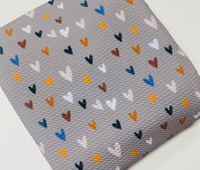 Load image into Gallery viewer, Ready to Ship Bullet Tan Hearts Shapes makes great bows, head wraps, bummies, and more.