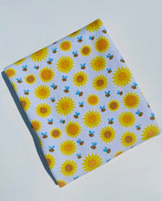 Load image into Gallery viewer, Ready to Ship Bullet Sunflower Honeybees Floral Animals makes great bows, head wraps, bummies, and more.