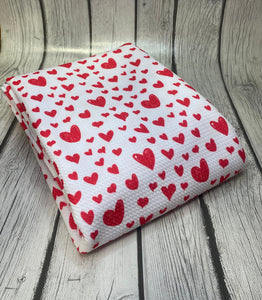 Ready to Ship Bullet Doodle Red Hearts Valentine Shapes makes great bows, head wraps, bummies, and more.