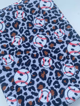 Load image into Gallery viewer, Ready to Ship Bullet knit fabric Cheetah Animals Baseball Sports/Teams makes great bows, head wraps, bummies, and more.