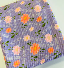 Load image into Gallery viewer, Ready to Ship Bullet fabric Little Sister Lavender Title Floral makes great bows, head wraps, bummies, and more.