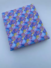 Load image into Gallery viewer, Ready to Ship Bullet knit fabric Tie Dye Rainbow Pineapple Paint Splat Food makes great bows, head wraps, bummies, and more.