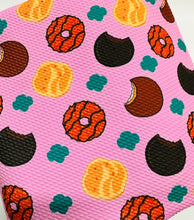 Load image into Gallery viewer, Ready to Ship Bullet fabric Girl Scout Cookies Food Girl Prints makes great bows, head wraps, bummies, and more.