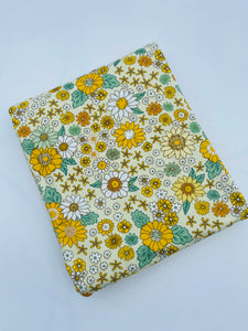 Pre-Order Yellow Summer Wild Floral Bullet, DBP, Rib Knit, Cotton Lycra + other fabrics