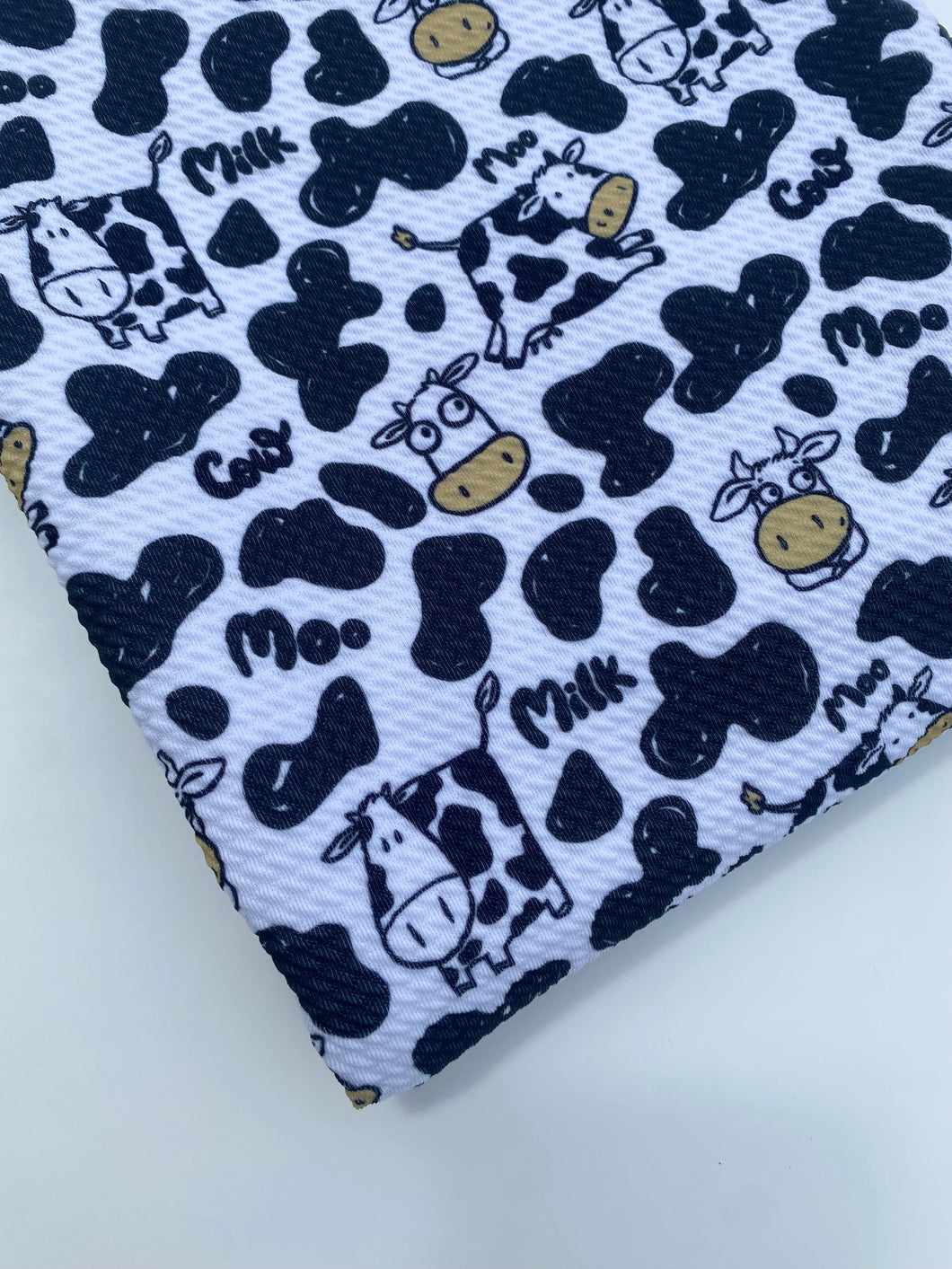 Ready to Ship Bullet fabric Milk Does A Body Good Cow Animals makes great bows, head wraps, bummies, and more.