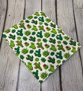 Ready to Ship Rib Knit Cactus and Succulents Floral Western makes great bows, head wraps,  bummies, and more.