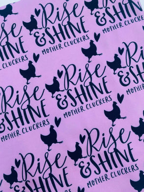 Ready to Ship DBP Rise & Shine Mother Cluckers Animals Title makes great bows, head wraps, bummies, and more.
