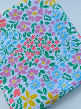 Load image into Gallery viewer, Ready to Ship Bullet knit fabric Spring Mini Floral makes great bows, head wraps, bummies, and more.