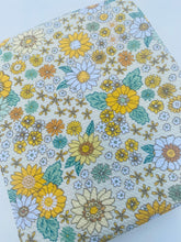 Load image into Gallery viewer, Ready to Ship Bullet Yellow Summer Wild Floral makes great bows, head wraps, bummies, and more.