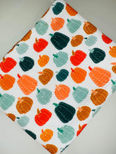 Load image into Gallery viewer, Pre-Order Fall Pumpkins Thanksgiving Food Bullet, DBP, Rib Knit, Cotton Lycra + other fabrics
