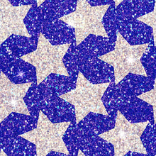 Load image into Gallery viewer, Ready to Ship Bullet fabric Fourth of July Stars Faux Glitter Shapes makes great bows, head wraps, bummies, and more.