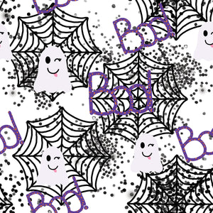 Pre-Order Bullet, DBP, Velvet and Rib Knit fabric Halloween Boo makes great bows, head wraps, bummies, and more.